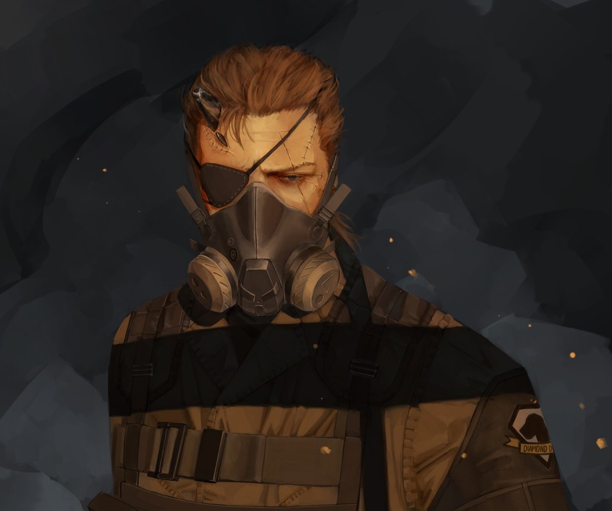 Nippemeow's tweet image. Screenshot redraw, I wanted to draw this moment from MGSV for a while 👁👁 #MetalGearSolid