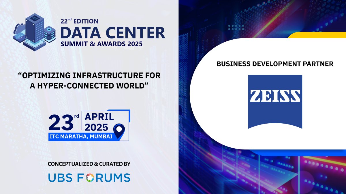 UBS Forums Pvt. Ltd. (@ubsforums) on Twitter photo โจWe are thrilled to welcome <a href="/ZEISS_Group/">ZEISS Group</a> on-board as our Official Business Development Partner for the Exclusive "22nd Edition Datacenter Summit & Awards 2025."
๐
Date: 23rd April
๐Venue: ITC Maratha, Mumbai
๐Register Now: tinyurl.com/bdhvneee
#UBSFDC โจWe are thrilled to welcome <a href="/ZEISS_Group/">ZEISS Group</a> on-board as our Official Business Development Partner for the Exclusive "22nd Edition Datacenter Summit & Awards 2025."
๐
Date: 23rd April
๐Venue: ITC Maratha, Mumbai
๐Register Now: tinyurl.com/bdhvneee
#UBSFDC