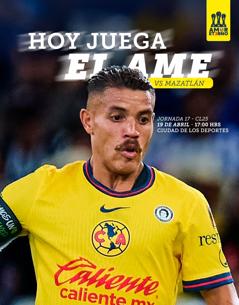 ClubAmerica's tweet photo. ¡HOY JUEGA EL AME! 🦅💥 https://t.co/6dRDOjG9HR