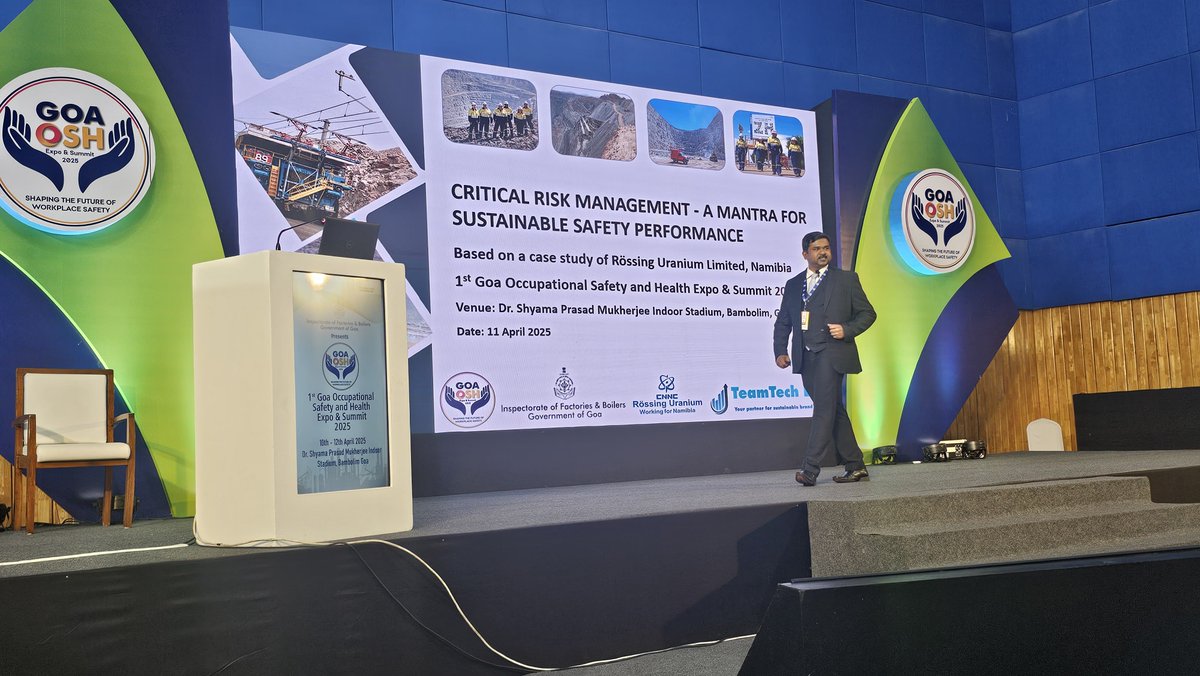 TeamtechEHS's tweet photo. 📢 Proud Moment for TeamTech EHS!

Check out this update featuring our Managing Director, Mr. Dipil, presenting at the prestigious OSH Goa Expo &amp; Conference 2025. A powerful showcase of insights, innovation, and collaboration in the field of Occupational Safety &amp; Health. 🌍🦺 https://t.co/icUYC0QLwY