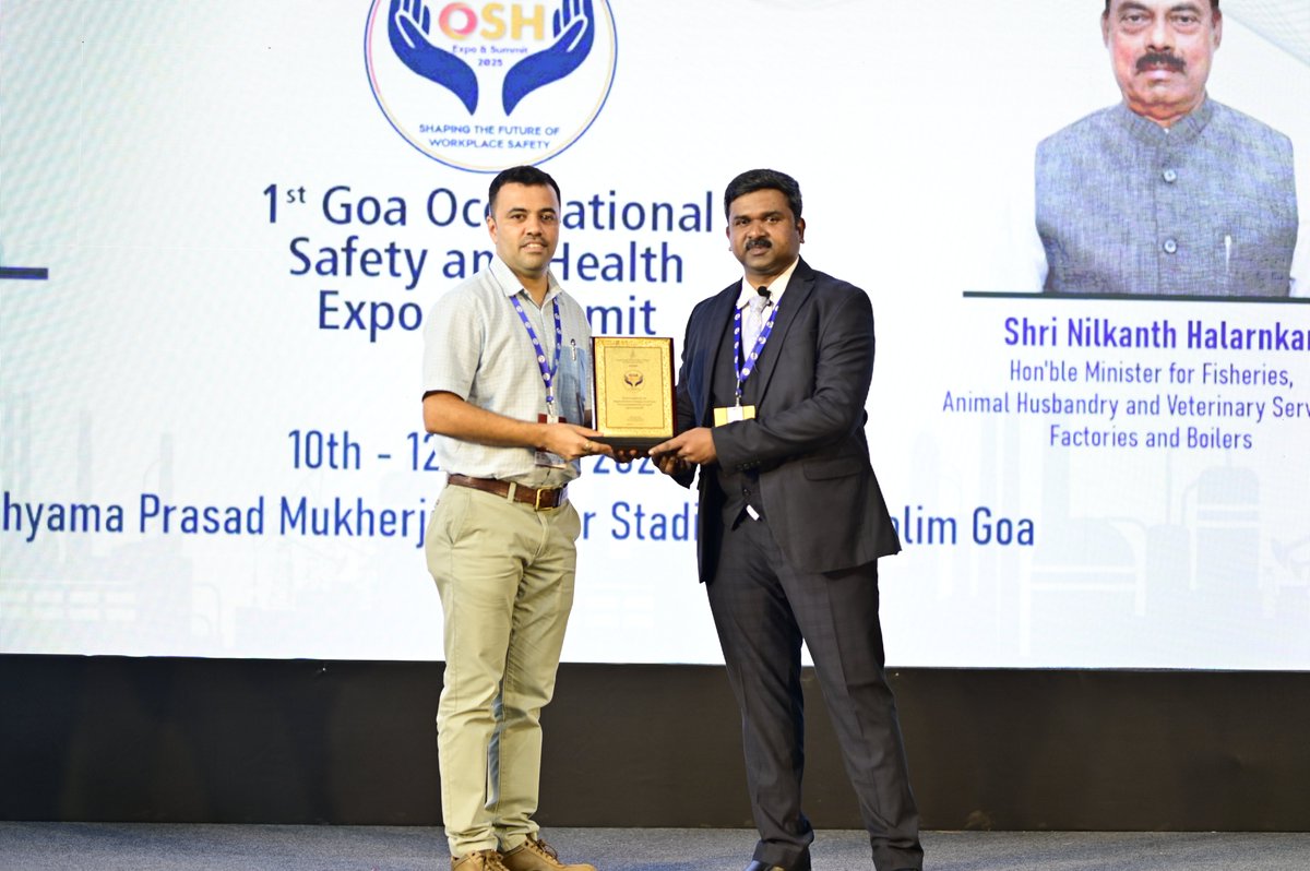 TeamtechEHS's tweet photo. 📢 Proud Moment for TeamTech EHS!

Check out this update featuring our Managing Director, Mr. Dipil, presenting at the prestigious OSH Goa Expo &amp; Conference 2025. A powerful showcase of insights, innovation, and collaboration in the field of Occupational Safety &amp; Health. 🌍🦺 https://t.co/icUYC0QLwY