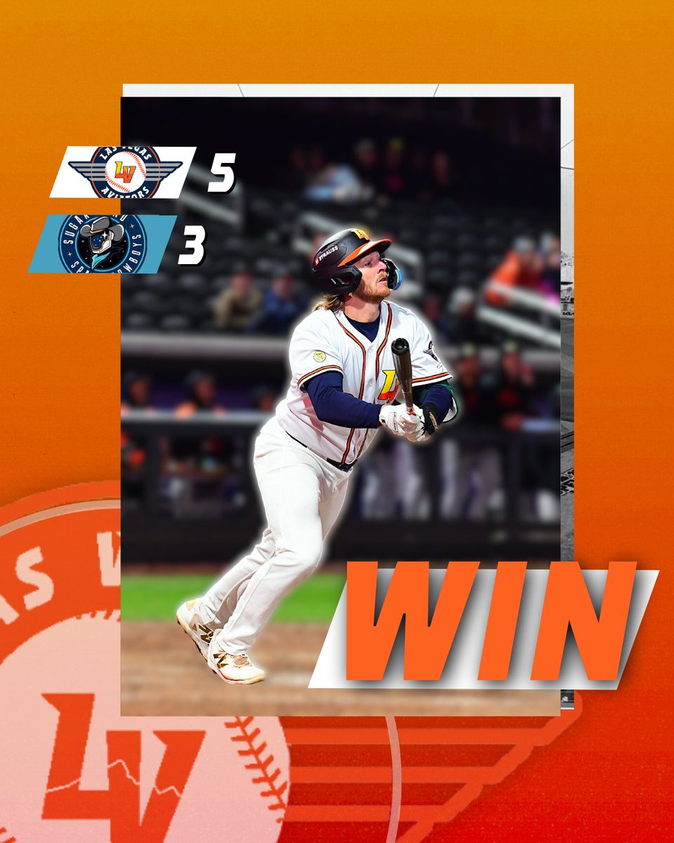 AviatorsLV's tweet photo. AVIATORS WIN, BABY!!
Big hits. Big moments. BIG DUB.
We battled back and shut it down when it mattered most!
Vegas vibes = VICTORY.
#AviatorsWin #TurnUsUp https://t.co/l5GGnU6RCD