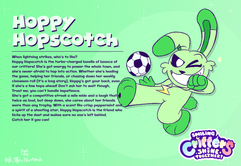 Meet Hoppy Hopscotch! 💚 #SmilingCritters #SmilingCrittersFanart