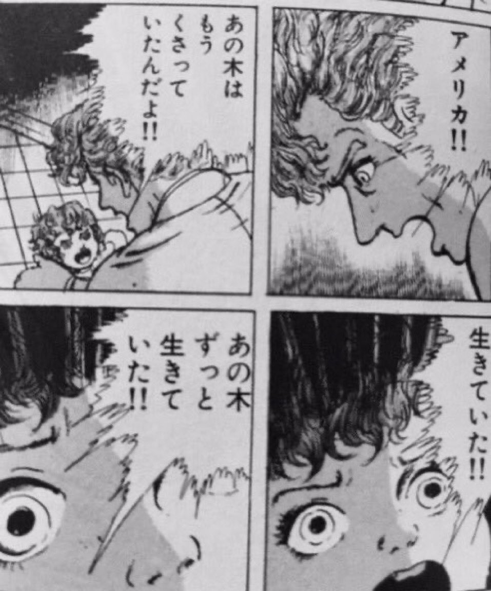 「14歳」では三千年杉が切られることから地球上の植物がすべて枯れていくことを描きました。自然と人工のバランスがすべて壊れる日が来るんじゃないか、そういう怖さを僕はどこかで感じているんです。
#楳図かずお
#14歳