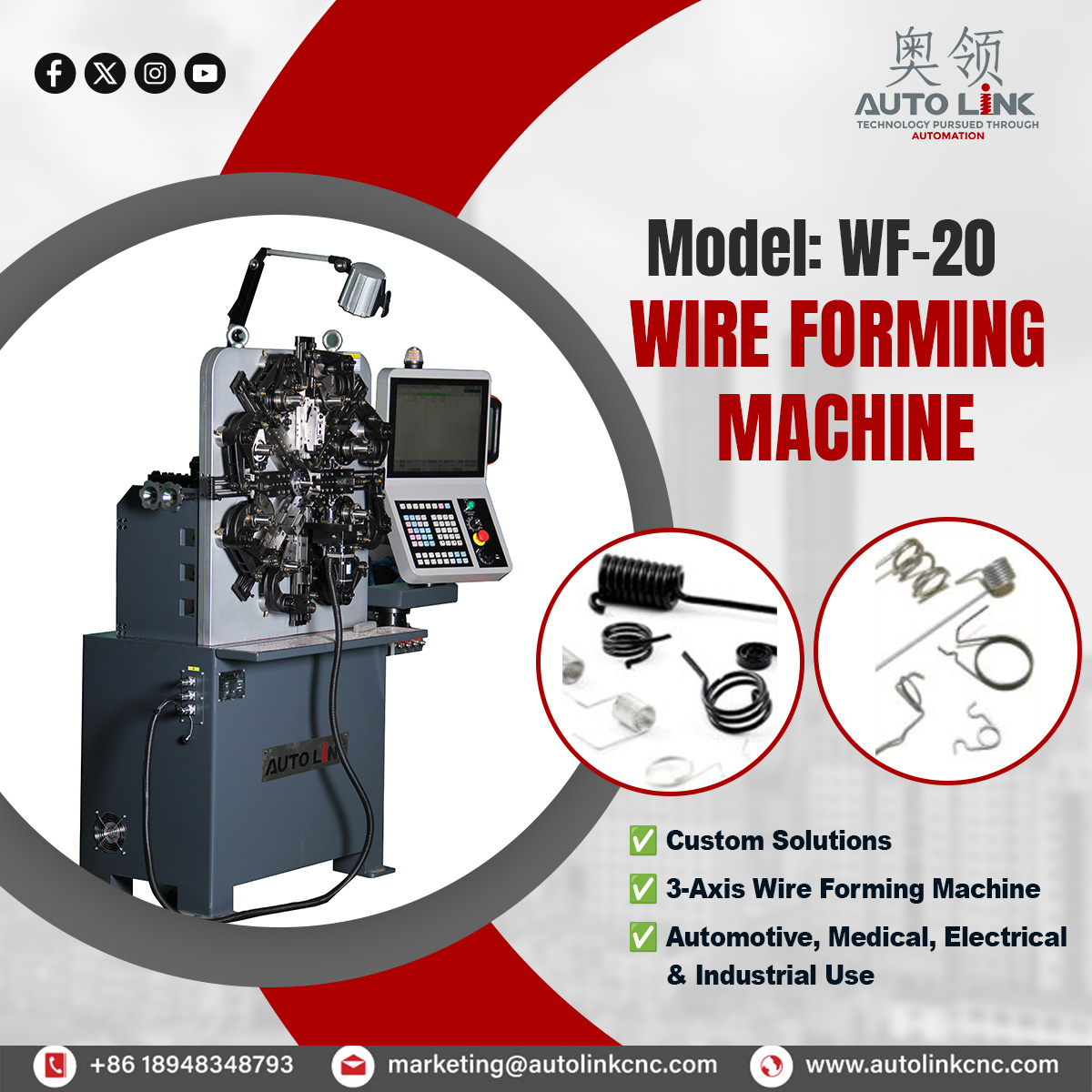 autolink_cnc's tweet image. 🚨 Grab the WF-20 Deal! 🚨 Small but powerful CNC wire forming by Auto Link. Form complex shapes fast with advanced tech &amp;amp; top quality. Limited-time offer! 📲 +86 18948348793 📩 marketing@autolinkcnc.com #AutoLinkWF20 #WireFormingMachine