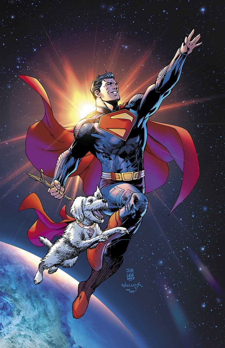 TaurooAldebaran's tweet photo. In all its splendor, the #Superman variant cover illustrated by Jim Lee with colors by Alex Sinclair. https://t.co/7PXeuOazsF