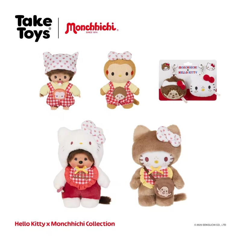 Bunbunnyreview's tweet photo. Hello Kitty X Monchhichi น่ารักคูณสองไปเลย น้องๆน่ารักจนทำให้ใจละลายได้เลยค่า🐻😽