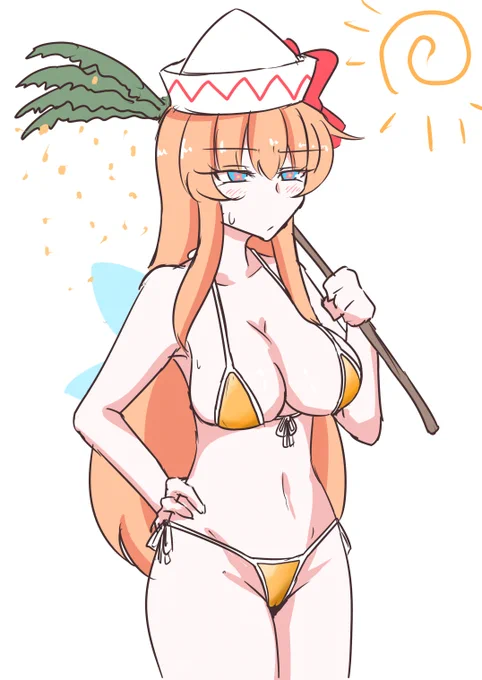 リリーちゃんあのさ?今日30℃まで気温上がるんだって?まだ4月だよ?なんで金ビキニなの?ゴールデンウィーク?それすらまだ一週間後だよ? 