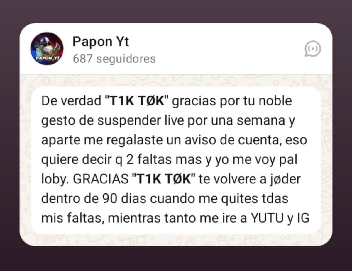 Muchas gracias T1K TØK lo lograstes,e has bajado las defensas