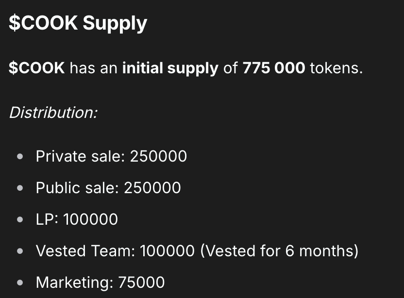 CookFinance's tweet photo. @Crypto_ayooo ofc, 2% = 15500$COOK https://t.co/icFM0Uaa89