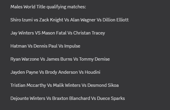 sapphire2k's tweet photo. qualifying matches for the world title tournaments! https://t.co/JwyLO3oGRR