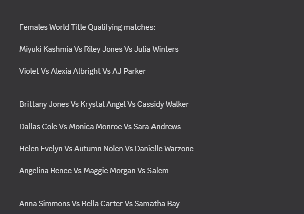 sapphire2k's tweet photo. qualifying matches for the world title tournaments! https://t.co/JwyLO3oGRR