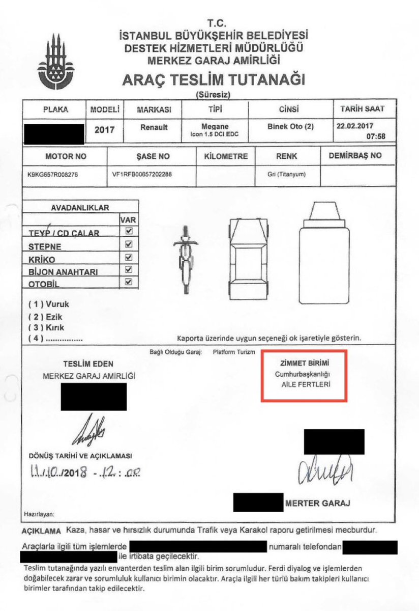 İBB’nin AKP döneminde “Cumhurbaşkanlığı aile fertlerine” araç tahsisi yaptığı ortaya çıktı.