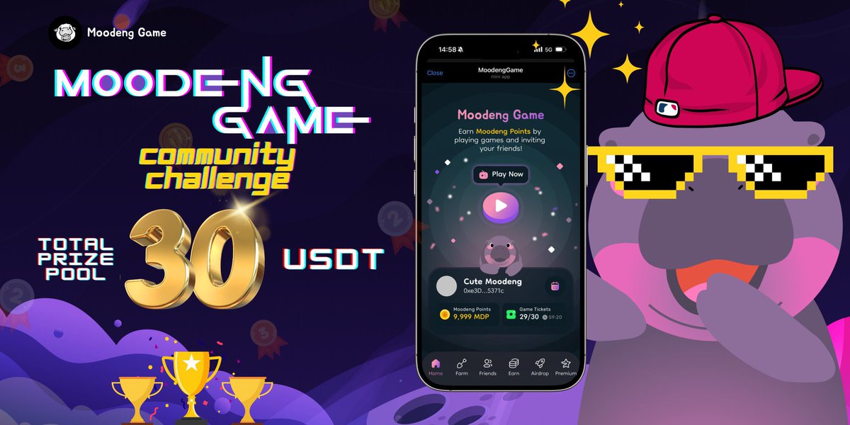 🎯 Moodeng Game: Community Challenge! 💪