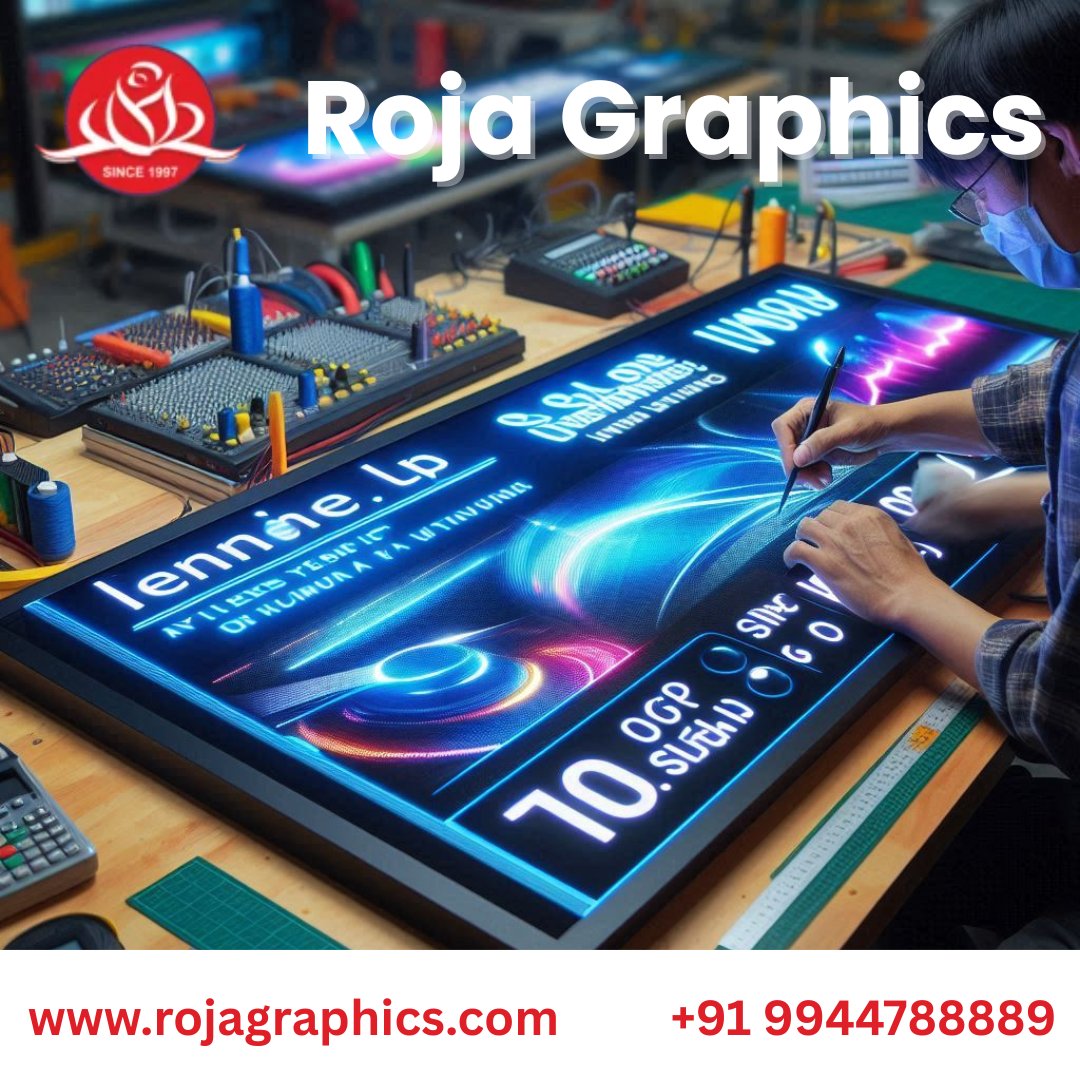 graphics72471's tweet image. "Illuminate your brand with Roja Graphics! We specialize in manufacturing LED Trimless Boards, Trim Cap Boards, Backlight Boards, and Liquid Acrylic Signboards in Madurai."
rojagraphics.com
9944788889, 8270788889
    
#RojaGraphics #LEDSignageMadurai #TrimlessBoardMadurai