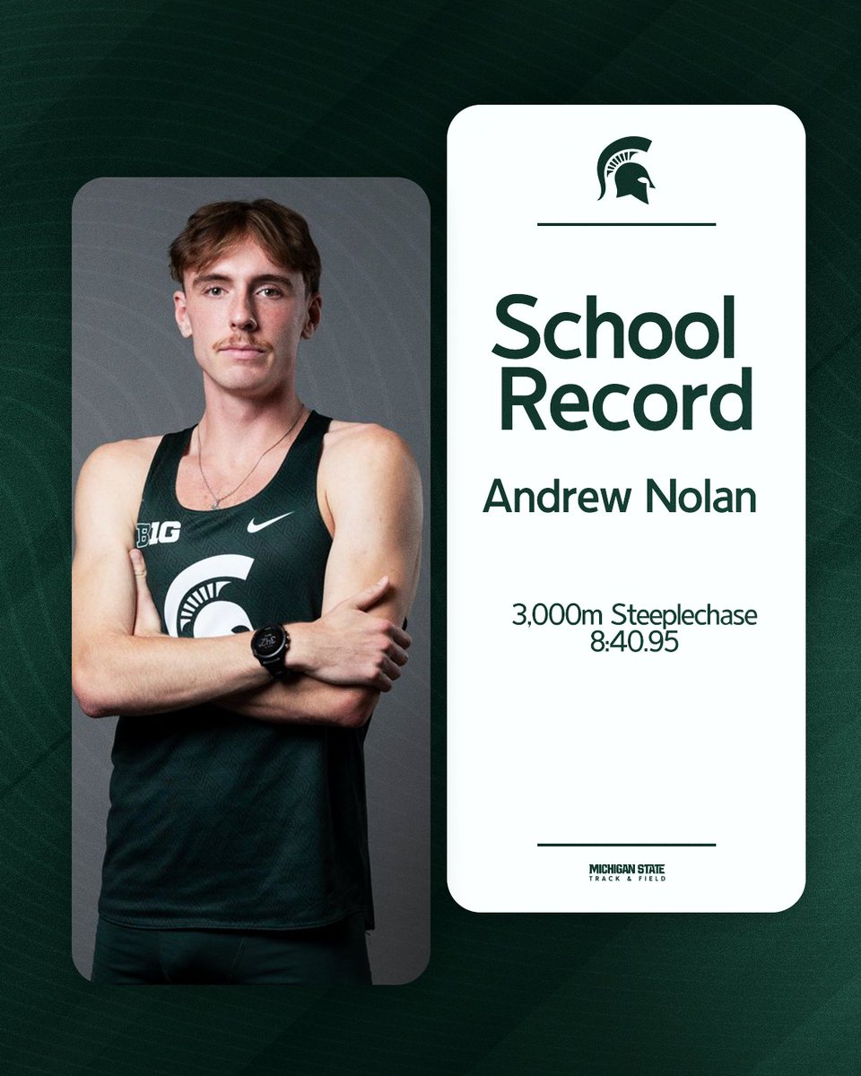 School Record Alert🚨 | Virginia Challenge

Andrew Nolan broke MSU assistant coach Max Benoit's 10-year old 3,000m steeplechase record with a time of 8:40.95!

#GoGreen