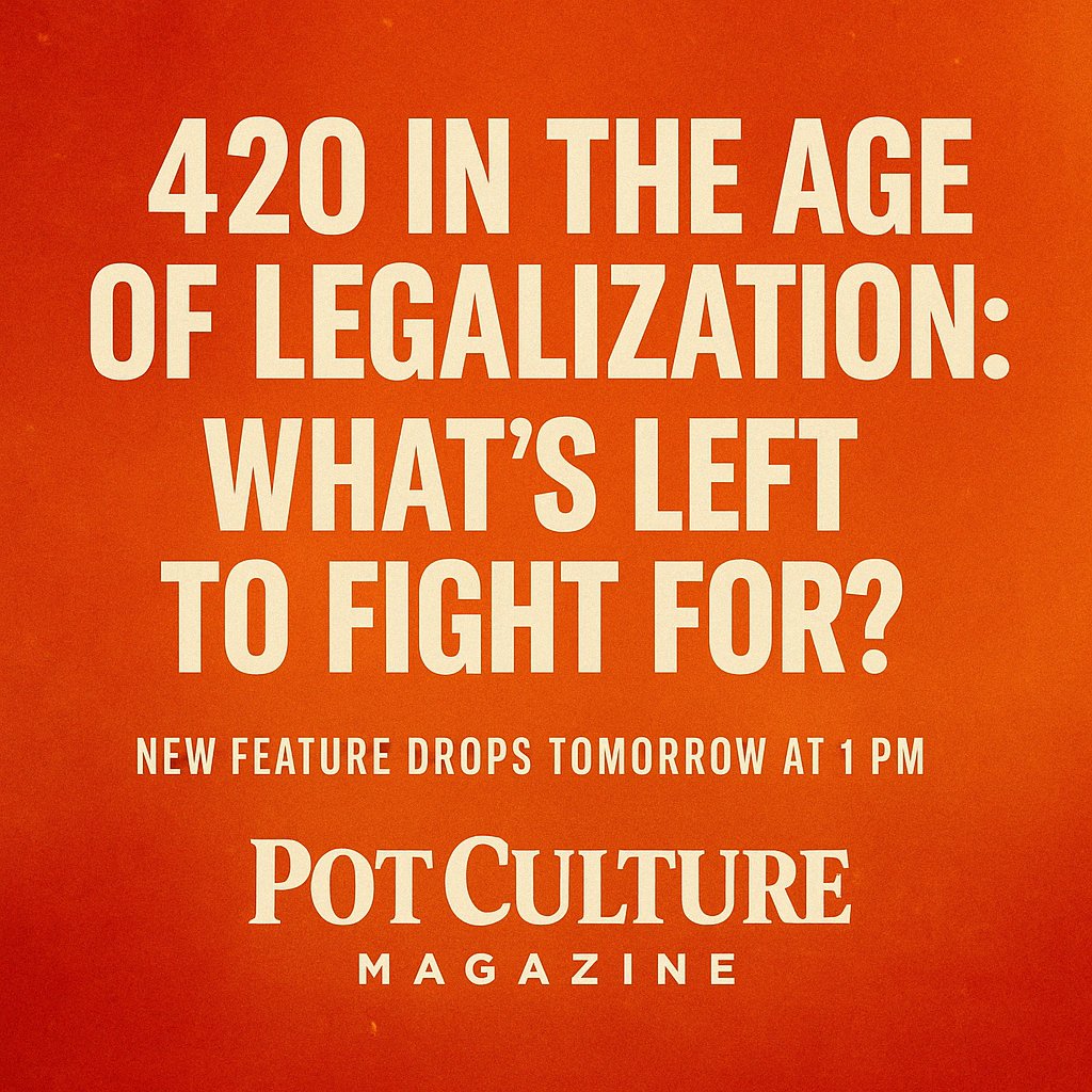 PotCultureMag's tweet photo. Tomorrow at 1 PM: We dig into what 4/20 has become, corporate, co-opted, and still incomplete. The party’s changed, but the fight isn’t over.
#PotCultureMagazine #CannabisCulture #TheHighjackedHoliday #Cannabis #420Community #CannabisCommunity #HighHoliday #Sunday #Weedlife https://t.co/DZ6DlGnRUO