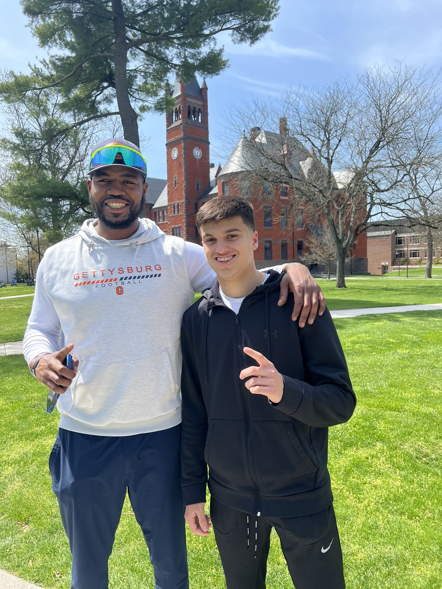 Had at great time at <a href="/gettysburg/">Gettysburg College</a> college today. Thanks to <a href="/_CallMeCoachK_/">Coach K</a> for me giving me a tour of the campus.