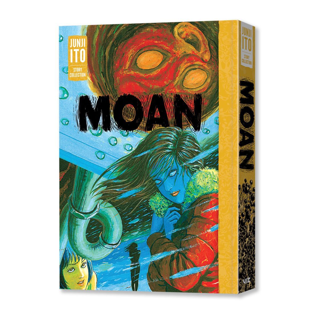 VIZMedia's tweet photo. Cover reveal! 
Moan: Junji Ito Story Collection releases October 7, 2025 

Pre-order now: https://t.co/mfjTnQBUmQ https://t.co/8mCEg1uWgG