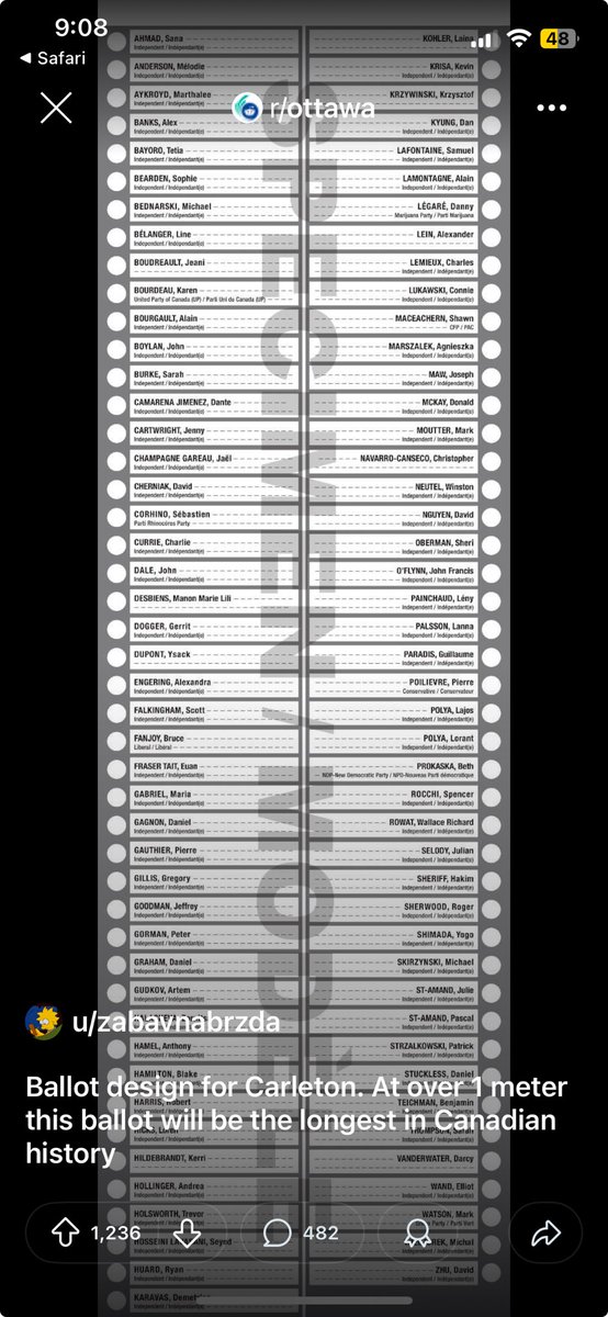 SueEC999's tweet photo. If this ballot was in Nepean rather than in Carleton there would have been #Ballotgate in all MSM outlets for days now, and little else. https://t.co/zLEaB76jWS