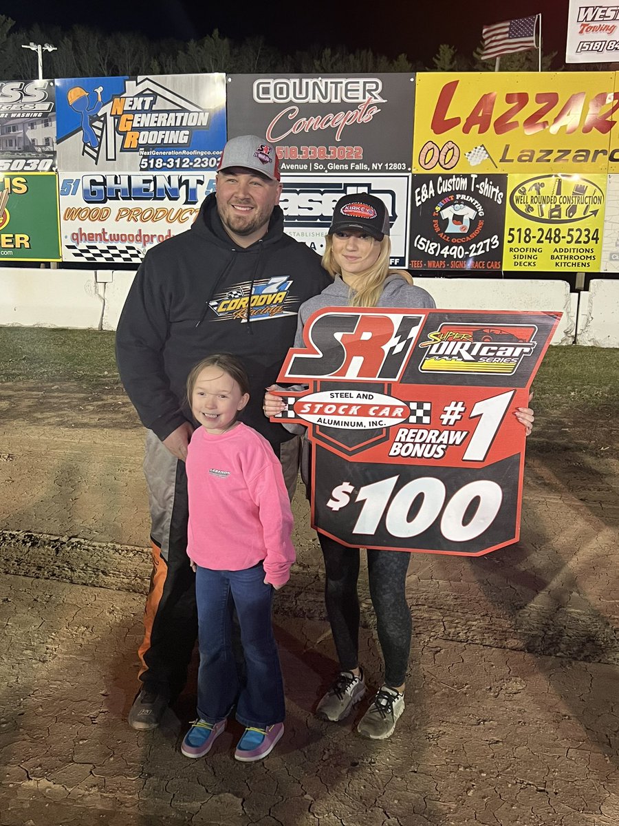 SuperDIRTcar's tweet photo. #AS60 | Hometown hero LJ Lombardo’s little crew chief drew the @SRIPerformance|@StockCarSteel #1 Redraw Bonus for the 60-lap Feature! https://t.co/uioPrx5Q8Q