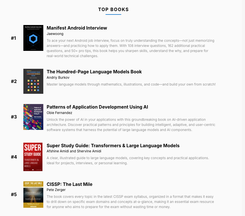 github_skydoves's tweet photo. Manifest Android Interview is now ranked #1 on Leanpub! 🚀

A deep dive into Android development with 108 detailed interview questions, 162 practical extras, and 50+ pro tips to level up your skills.

Read: https://t.co/DdoQLaJ5bA https://t.co/1bWKkyLBGp