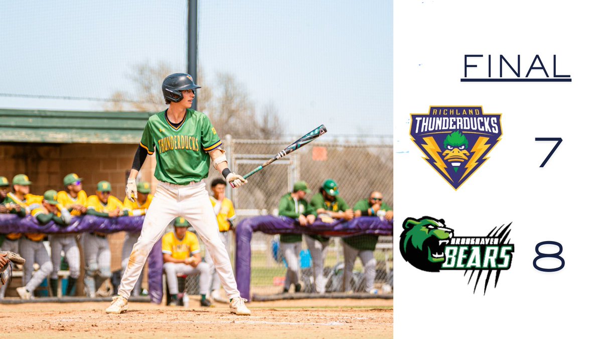 Richland Thunderducks Baseball (@ducksbsb) on Twitter photo T-Ducks drop final game vs. Brookhaven, win 4 of 6 in the series
Johnson: 2.1IP, 2H, 0R
Amarante: 3-4 RBI
Chamblee: 1-2 RBI
Howard: 2B T-Ducks drop final game vs. Brookhaven, win 4 of 6 in the series
Johnson: 2.1IP, 2H, 0R
Amarante: 3-4 RBI
Chamblee: 1-2 RBI
Howard: 2B