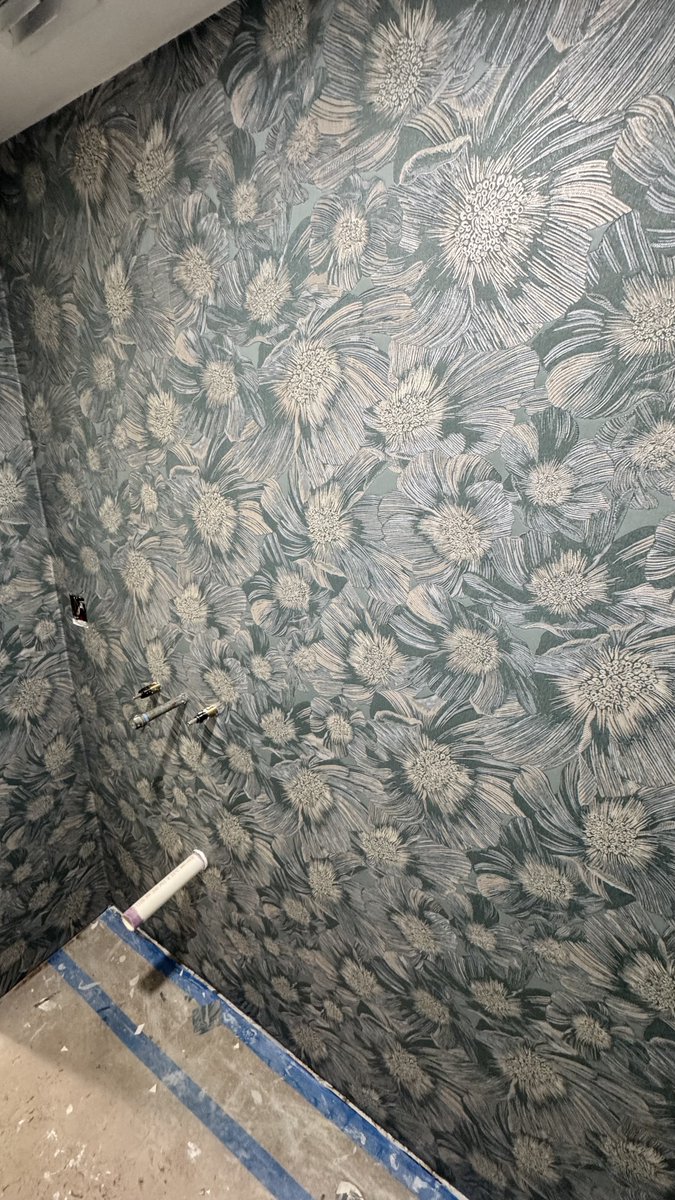 wallpaper installers in Miami powder bathroom dlwalldesign.com