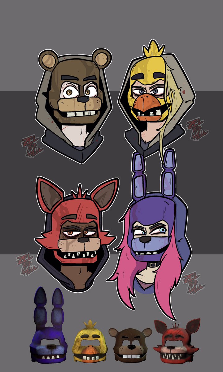 zelisinhell's tweet image. The most obvious DbD x FNaF legion cosmetics
(Besides a vanny legendary of course lol)