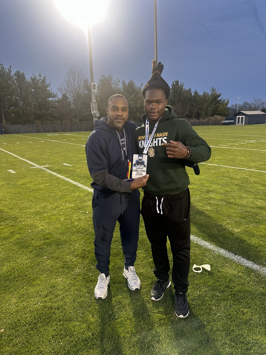 Myles Eatmon (@myleseatmon01) on Twitter photo I had a great time <a href="/PennStateFball/">Penn State Football</a>. Can’t wait to come back!!! <a href="/Coach_Farriss/">Andrew Farriss</a> <a href="/CoachMarcus3_/">Coach Marcus</a> <a href="/StanDrayton_/">Stan Drayton</a> <a href="/coachjfranklin/">James Franklin</a> <a href="/chrismahon_/">Chris Mahon (Slim)</a> I had a great time <a href="/PennStateFball/">Penn State Football</a>. Can’t wait to come back!!! <a href="/Coach_Farriss/">Andrew Farriss</a> <a href="/CoachMarcus3_/">Coach Marcus</a> <a href="/StanDrayton_/">Stan Drayton</a> <a href="/coachjfranklin/">James Franklin</a> <a href="/chrismahon_/">Chris Mahon (Slim)</a>