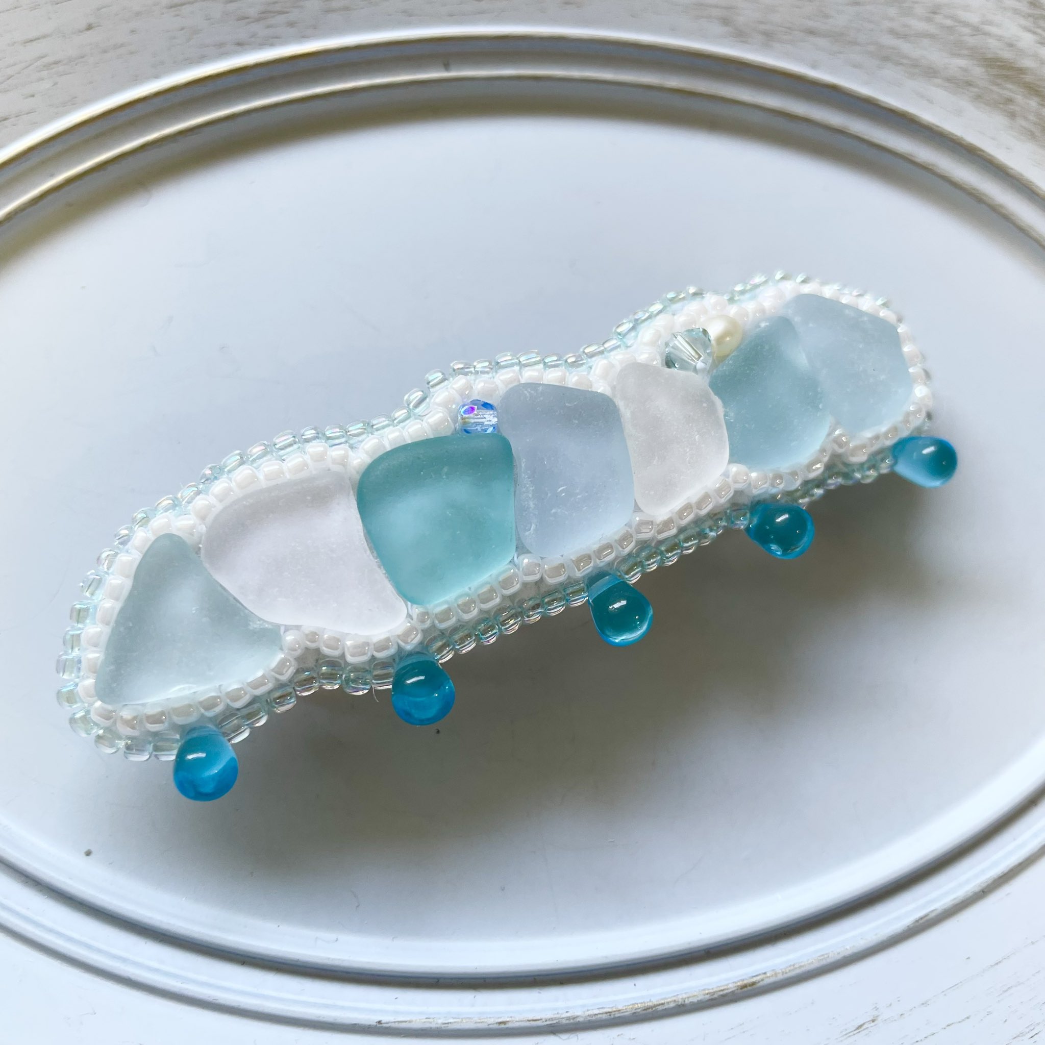 海のサチ🌊シーグラス×ビーズ刺繍アクセサリー (@umi_no_sachi4) / X