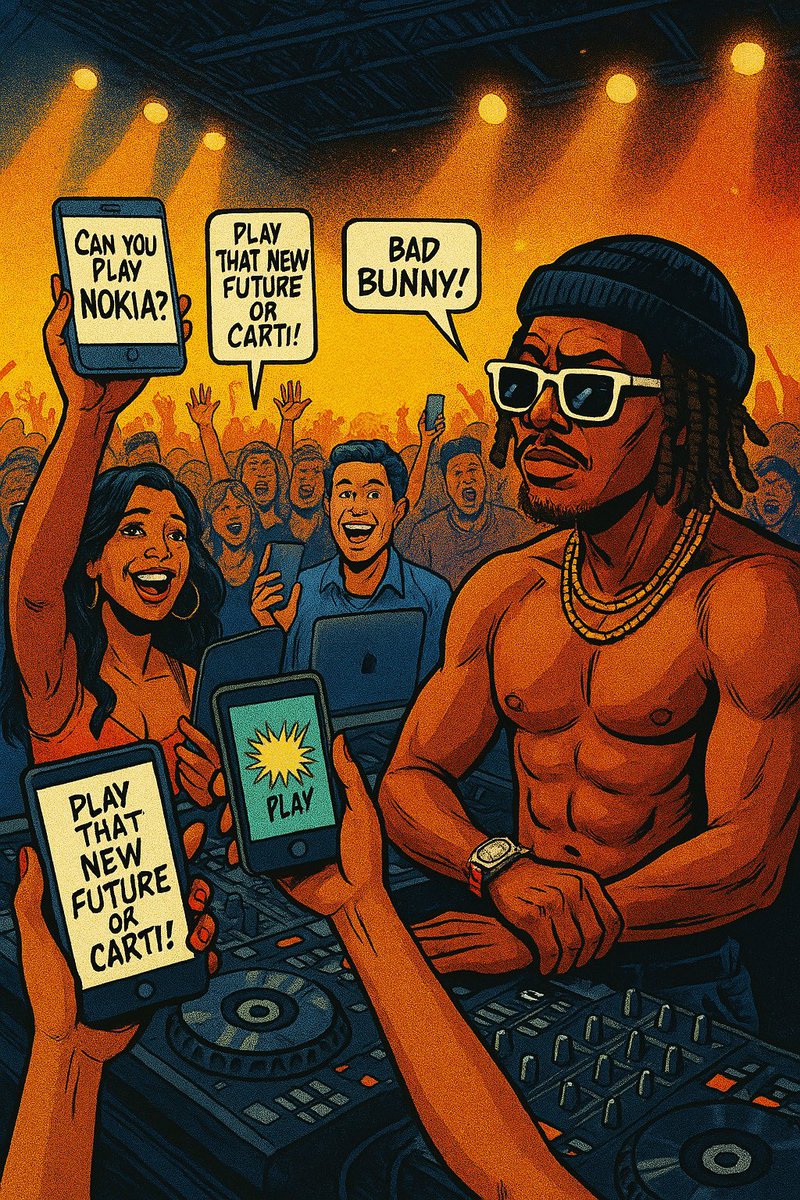 DJCaleeb's tweet image. Nahh frfr yall gotta chill with the phones/song requests. I’m a DJ, not DoorDash.  Stop sending orders 😭 #lifeofadj