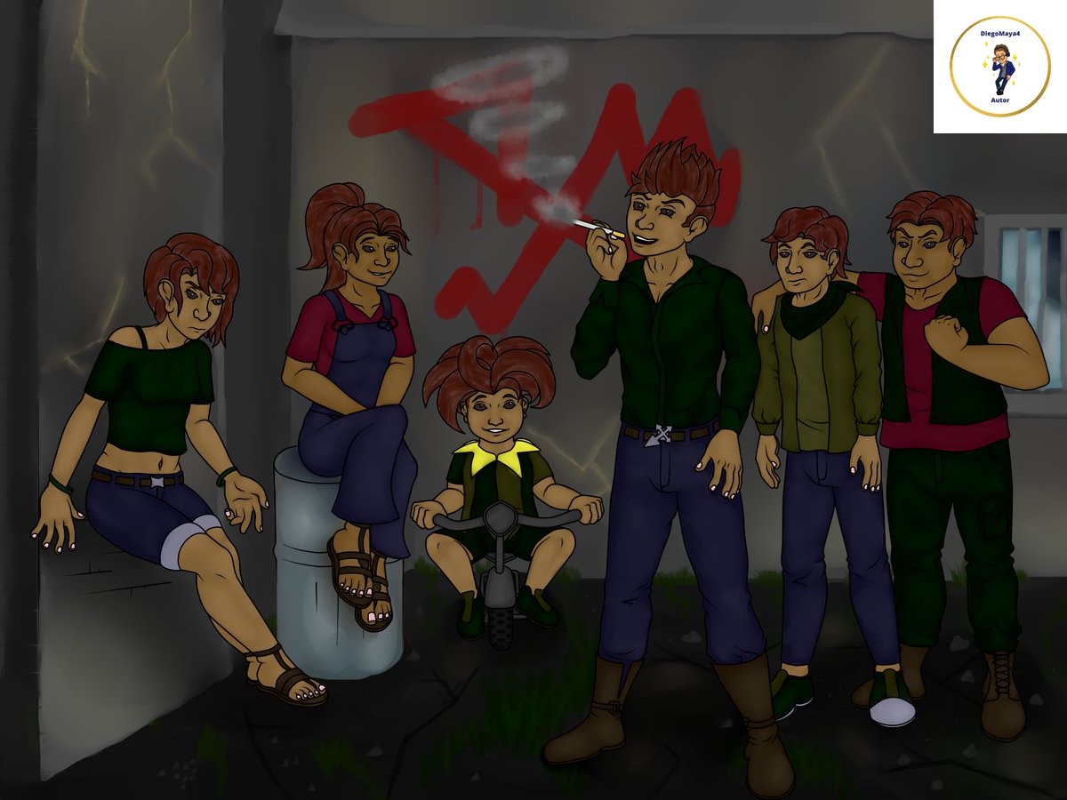 Para avanzarle más rápido a los dibujos pendientes, ejem, estos 6 chavos son los Adláteres de Mefisto, 6 espectros que en antaño fueron vivos pero ahora están sus almas atadas al Diablo estafador por excelencia en los inframundos, Mefistófeles.