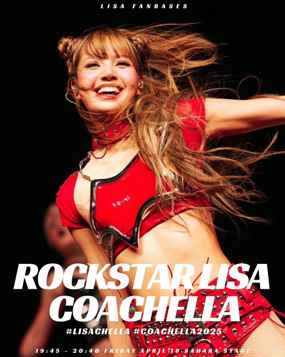 Lsglobal_'s tweet photo. Lilies, are you ready? Drop the tags for our ICON.

ROCKSTAR LISA COACHELLA 
#LISACHELLA #Coachella2025 https://t.co/1UaOKZUaa8
