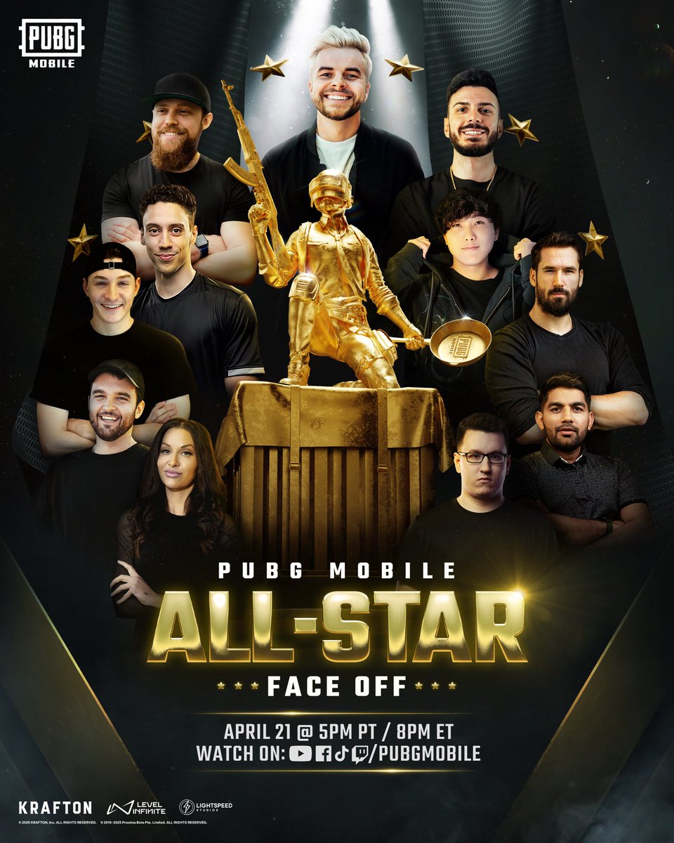 I’m competing in the PUBG MOBILE: All-Star Face Off 💥

Catch the action as we fight for $10K USD on 4/21 @ 5PM PT / 8PM ET

Want to win a prize from #PUBGMOBILE? Make a prediction in the $8K USD Pick’ems Sweepstakes before the event!

amg.gg/AllStarPickems

#AllStarFaceOff #ad