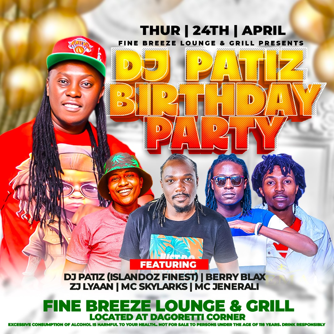 DjLyaan's tweet photo. This coming Reggae na keki we celebrate @DjPatiz  Birthday 🥳 welcome all fine breeze Grill Dagoretti Corner 🔥 For free up Thursdays https://t.co/4cw9MD1qTu