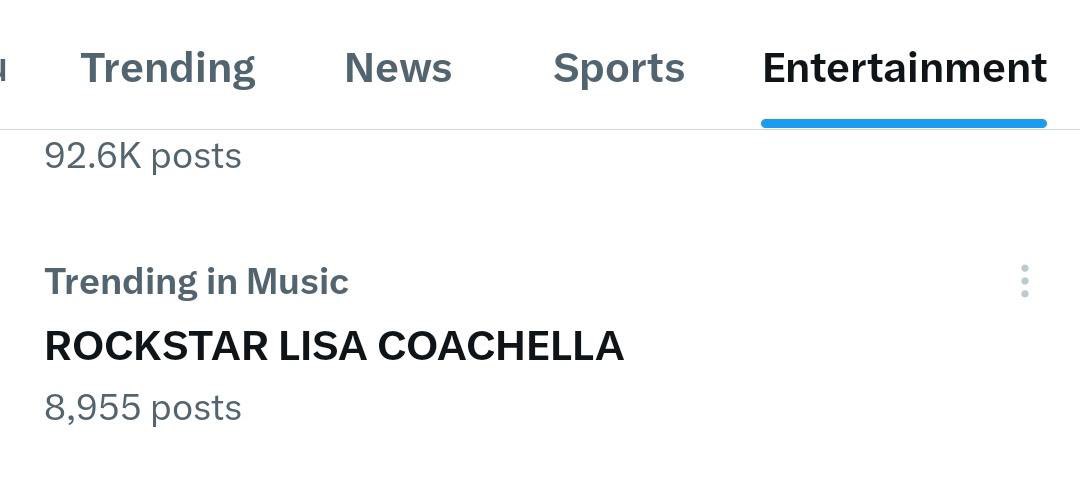 LISANATIONS_'s tweet photo. It’s already trending under Music category! 

ROCKSTAR LISA COACHELLA 
#LISACHELLA #Coachella2025 https://t.co/Kv20w6ienD
