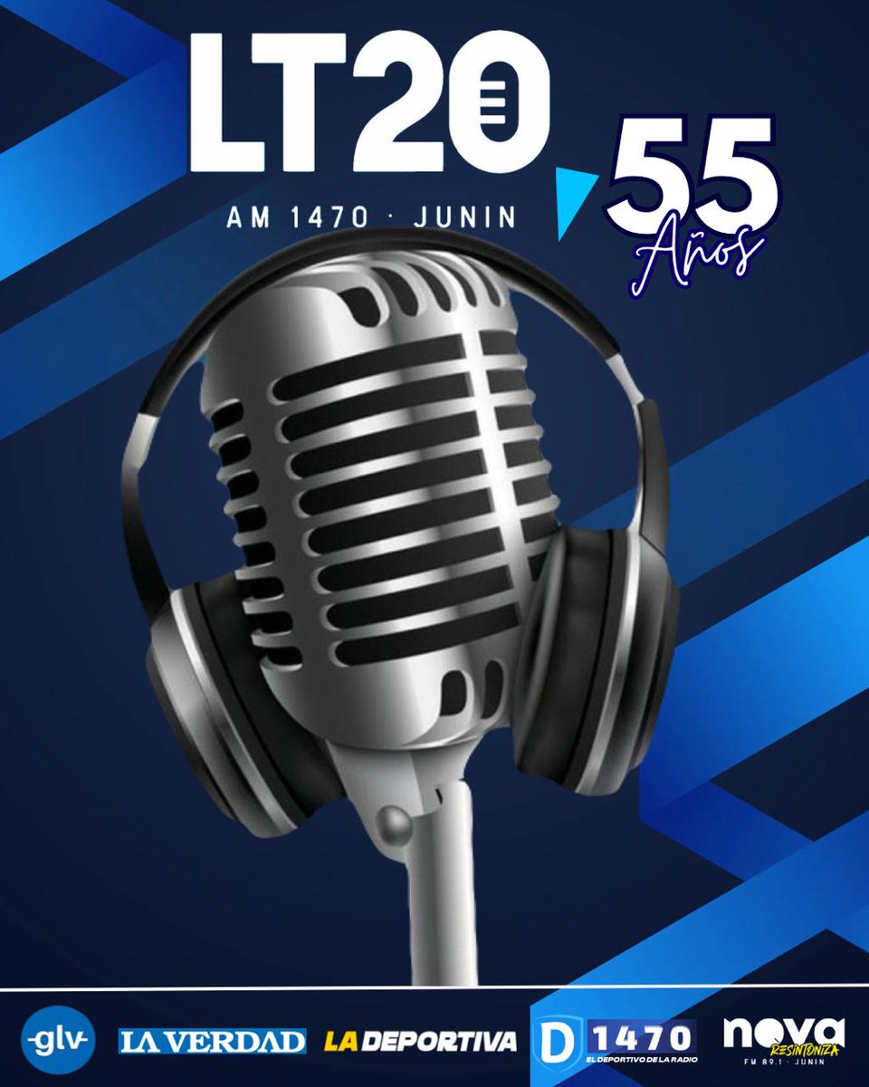 ¡Feliz cumpleaños a nosotros! Hoy celebramos 55 años de historia, pasión y compromiso con nuestra comunidad. Gracias a nuestros oyentes, anunciantes y equipo por ser parte de esta trayectoria. ¡Vamos por muchos años más!   
 
#LT20AM1470 #55Años #RadioJunin