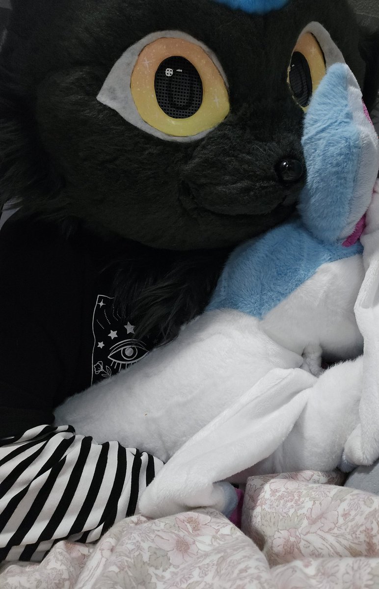 Cuddle? Movie? Let's have snacksidents this #FursuitFriday ヘ(゜ο°;)ノ