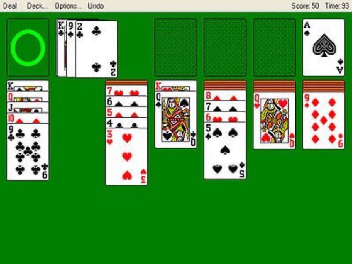 Today in 1995, you enjoyed some solitaire on a computer like you were living in the goddamn future.