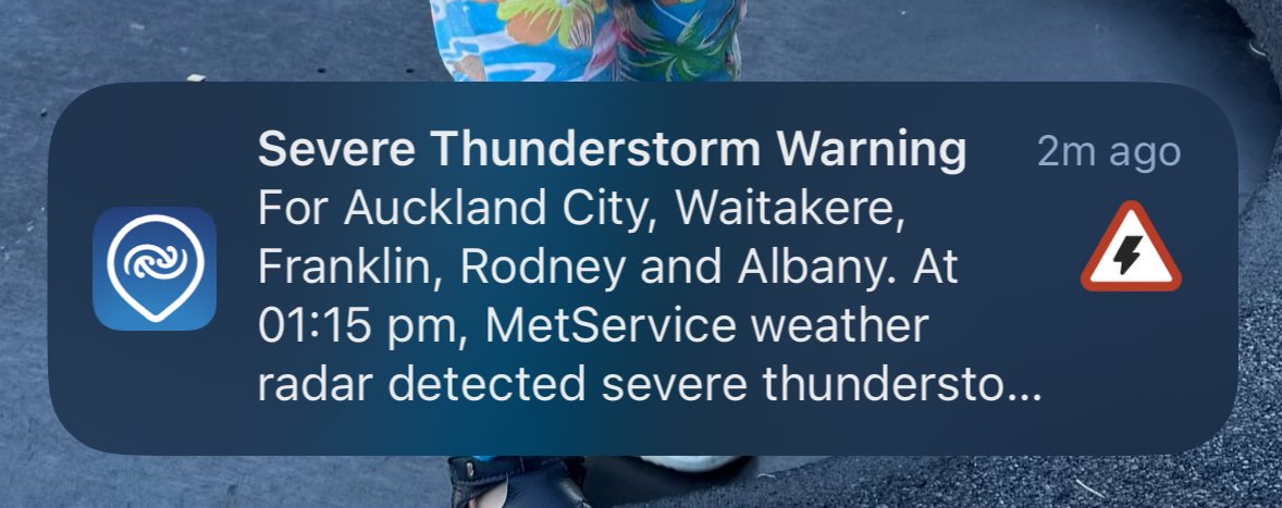 Me: loading the kids in the car to go to a playground

MetService: