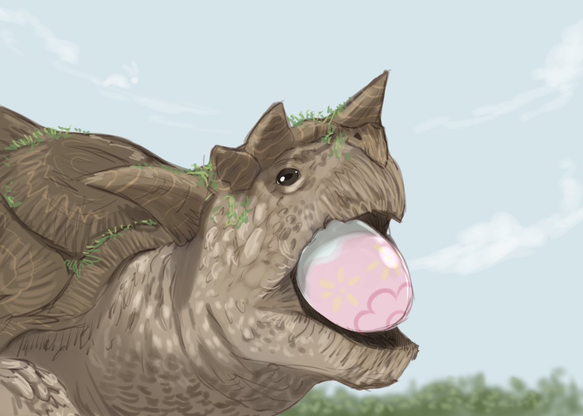 Rhydian_Kroft's tweet photo. Some Easter treats for the creatures this #paleostream, Tullimonstrum, Ornithosuchus, Xerces blue &amp; Ninjemys. https://t.co/4OGQkjmOYd