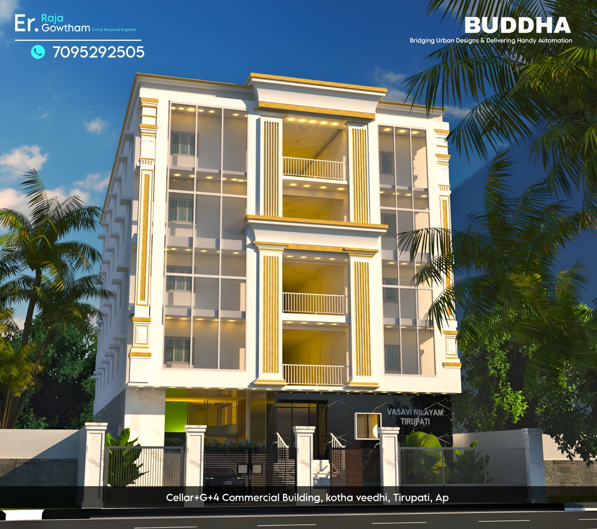 Gowtham4all's tweet photo. One of the Ongoing Projects in Andhra Pradesh 💫
#rajagowtham #buddhaprojects #construction #hyderabad #buddha #StructuralDesigns #Design #elevation https://t.co/Fb7dZ4tauQ