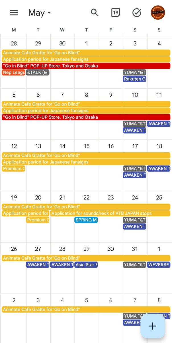 andTEAMluneGBL's tweet photo. 🌐 [SCHEDULE] 250419

&amp;TEAM's future Official Schedules and Events for April, May,and June (updated)👇

🔗https://t.co/bodtc3nZve

(*𝘗𝘭𝘦𝘢𝘴𝘦 𝘴𝘢𝘷𝘦 𝘵𝘩𝘦 𝘤𝘢𝘭𝘦𝘯𝘥𝘢𝘳. 𝘞𝘦 𝘵𝘳𝘺 𝘵𝘰 𝘶𝘱𝘥𝘢𝘵𝘦 𝘳𝘦𝘨𝘶𝘭𝘢𝘳𝘭𝘺.)
#앤팀 #エンテイーム #andTEAM 
@andTEAM_members https://t.co/W8EWIRw8ds