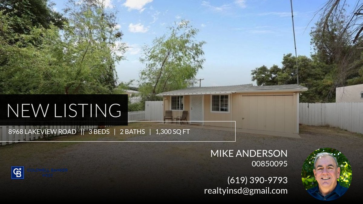Mikerealtyinsd's tweet photo. 📍 New Listing 📍 Take a look at this fantastic new property that just hit the market located at 8968 Lakeview Road in Lakeside. Reach out here or at (619) 390-9793 for more information

Mike Anderson, Realtor® 
SFR, ABR
DRE #00850... https://t.co/DWq8Y0I3Y4 https://t.co/QpTPkNfRd6
