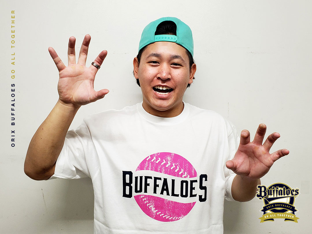 福宗正杉　福宗紅杉　オリックスバファローズ　tシャツ　サイズL 日本人気超絶の 福宗正杉 福宗紅杉 オリックスバファローズ t