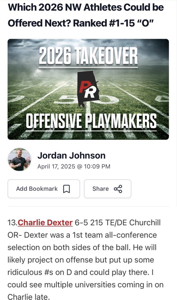 Charlie dexter (@charliedexter22) on Twitter photo Thank you <a href="/JordanJ_/">Jordan Johnson</a> for including me in this post! <a href="/chillhsfootball/">CHURCHILL H.S. FOOTBALL</a> <a href="/lanecountyelite/">Lane County Elite</a> Thank you <a href="/JordanJ_/">Jordan Johnson</a> for including me in this post! <a href="/chillhsfootball/">CHURCHILL H.S. FOOTBALL</a> <a href="/lanecountyelite/">Lane County Elite</a>