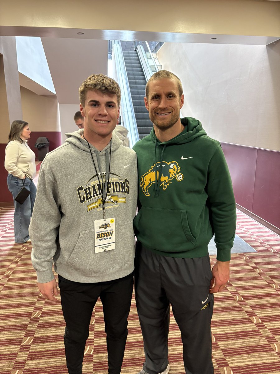 KaisenNordick's tweet photo. Thank you @NDSUfootball for having me out for your Junior Day! I had a blast talking to @CoachGrantOlson! I’d like to thank @MisterLilly and @NickGoeser for reaching out and I can’t wait to be at camp this summer! #GoBison
@WFHoraceFB @NWahlScouting @PrepRedzoneDAK https://t.co/0yzApJ6P9a