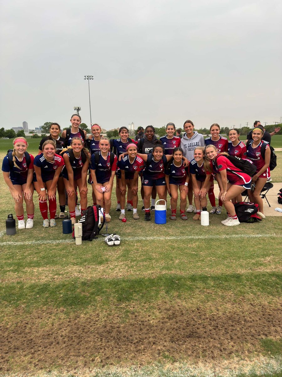 LETS GO LADIES! We Secured a spot in the <a href="/dallascup/">Dallas Cup ⚽️</a> finals at the Toyota Stadium <a href="/5pm/">5pm.co.uk</a> 4/19/2025 couldn’t be more proud of this group! We stay Hungry for more let’s get after it 🔥 <a href="/FCDallas07ECRL2/">FC Dallas 07/06 ECNL RL2</a> <a href="/FCDGirlsECNL/">FC Dallas Girls ECNL</a>