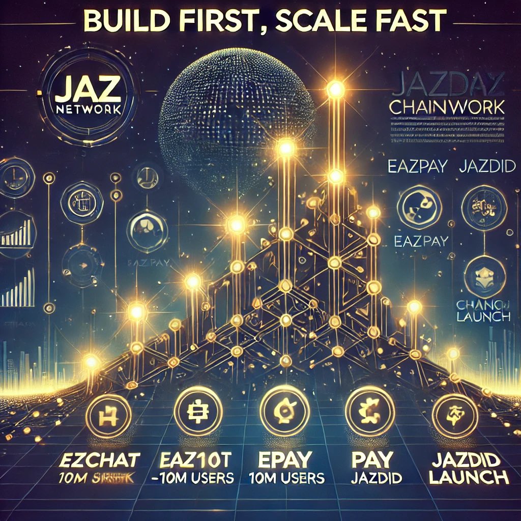DeFiDyn's tweet photo. JAZNetwork – Build First, Scale Fast
Instead of launching a chain first, JAZ focused on:
•Building EazChat
•Growing users
•Strengthening infrastructure
The chain will come after adoption.
#JazNetwork #PublicChain #Web3Strategy #RACA https://t.co/VASOF5Bvwc
